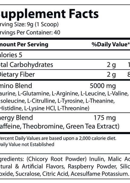 Energized Aminos Raspberry Tea