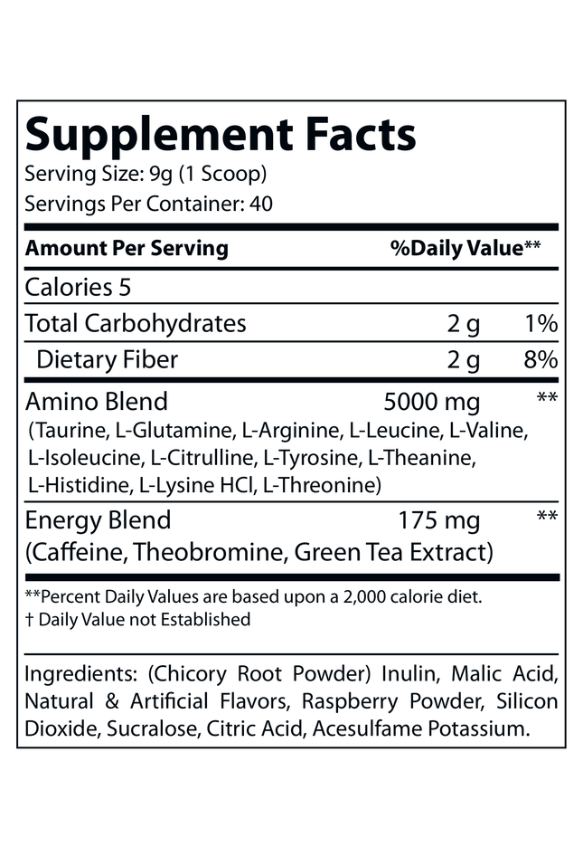 Energized Aminos Raspberry Tea