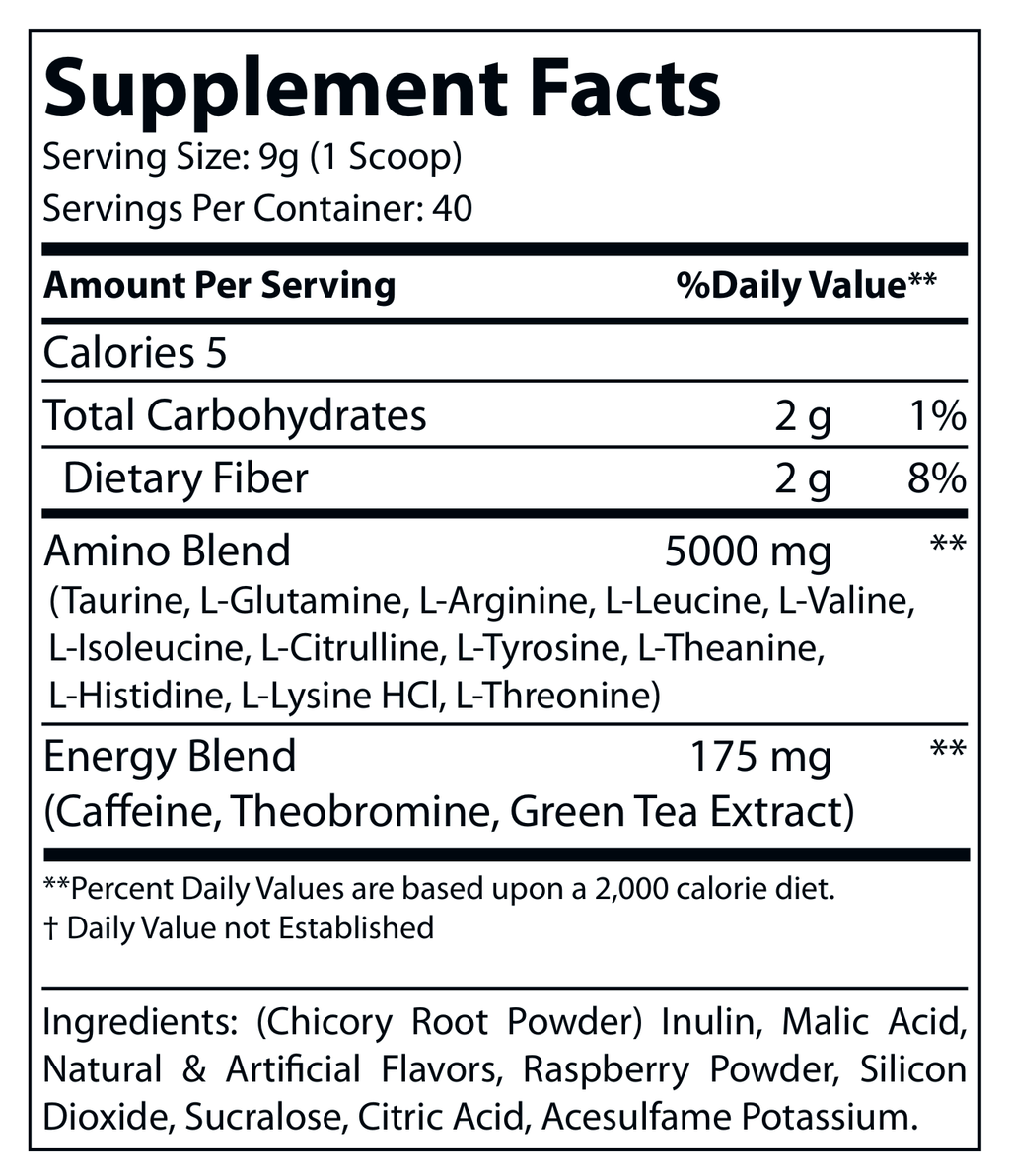 Energized Aminos Raspberry Tea