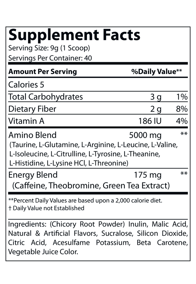Energized Aminos Peach Mango 360g – 40 serv
