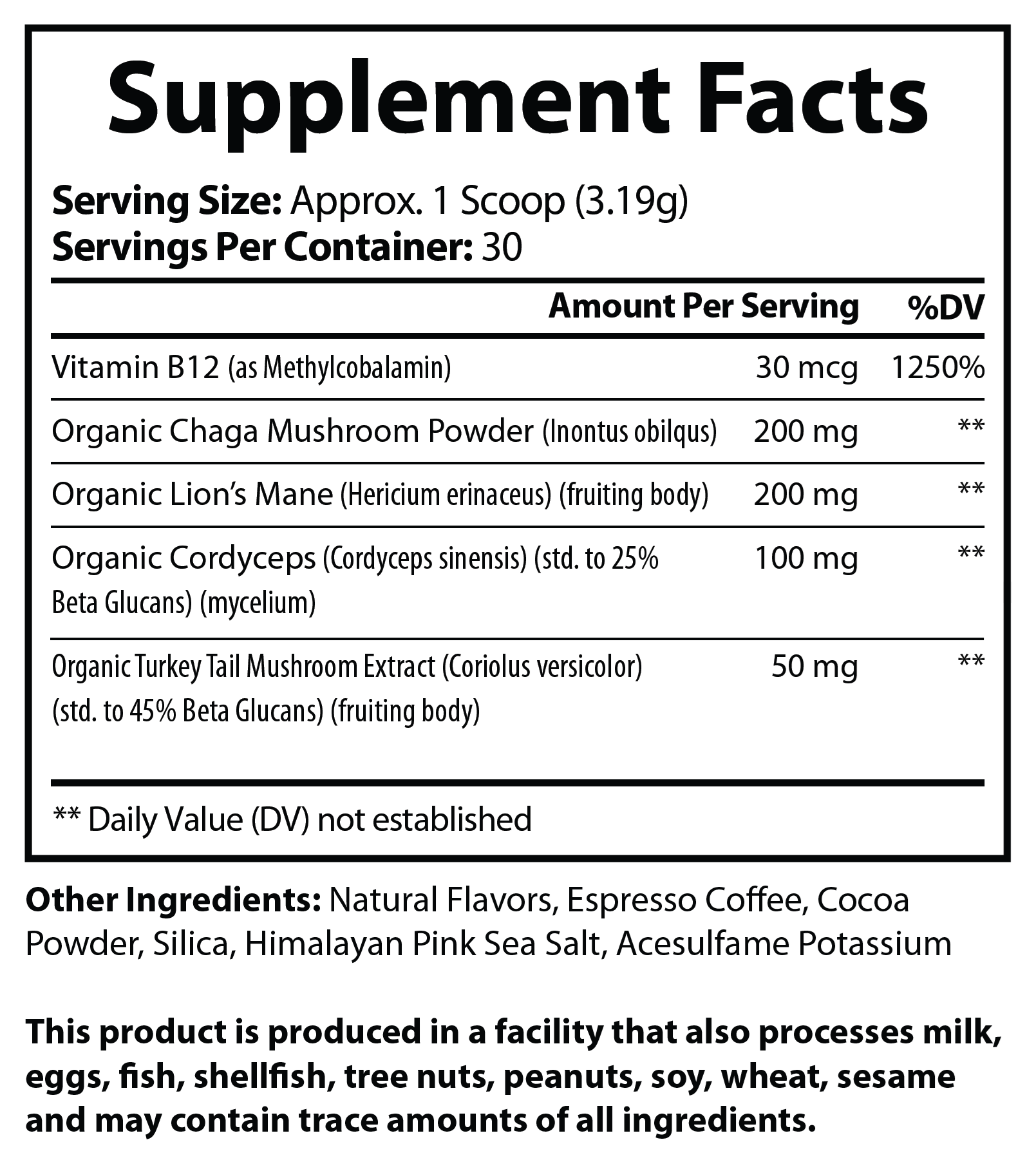 Nature's Espresso Coffee w/Organic Mushroom Complex