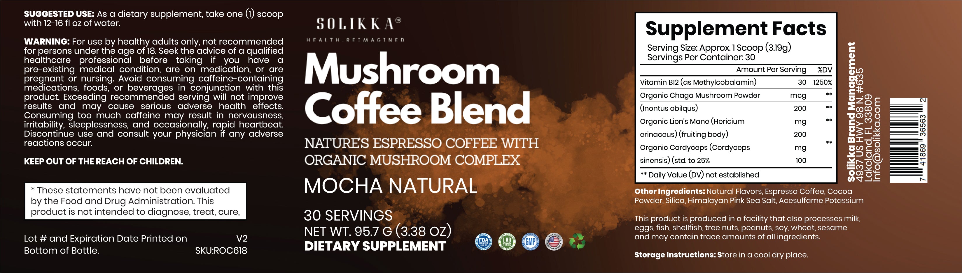 Nature's Espresso Coffee w/Organic Mushroom Complex