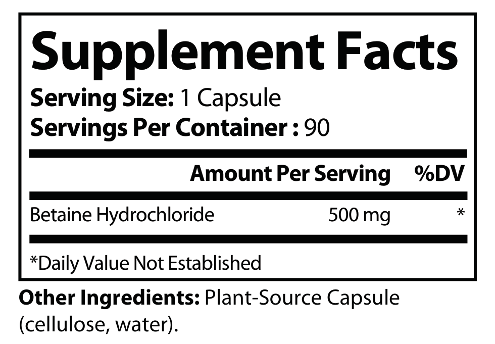 Betaine HCL Plus