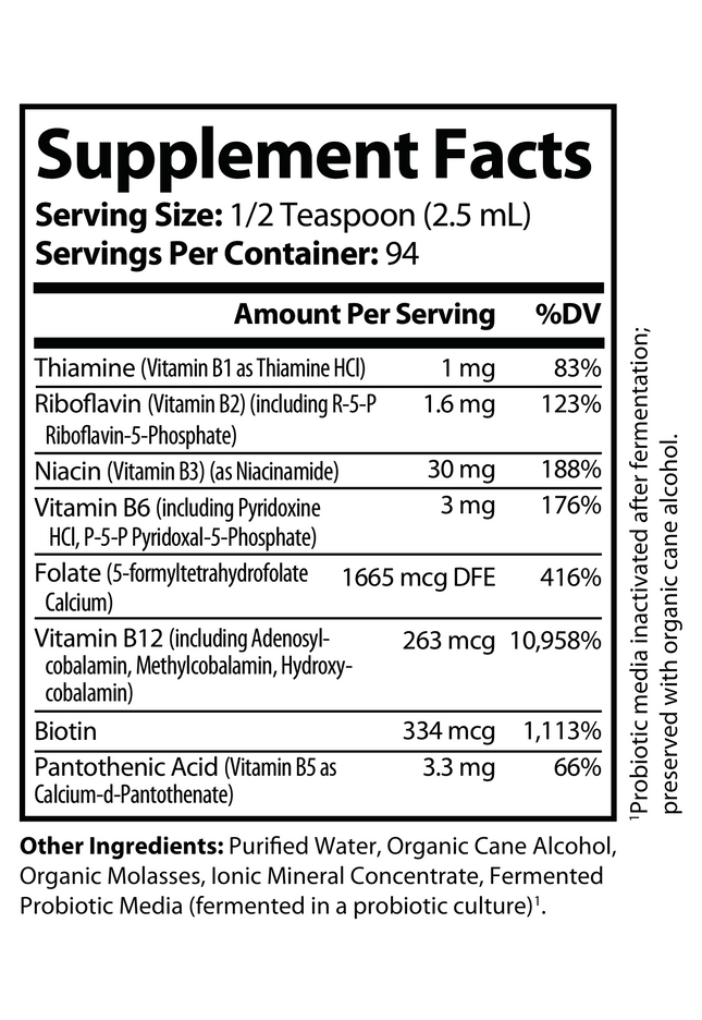 Fermented Vitamin B Complex 8 Fl. Oz. Medical Grade