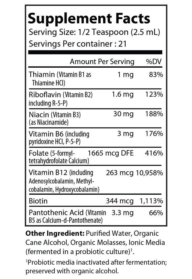 Fermented Vitamin B Complex 2 Fl. Oz. Medical Grade