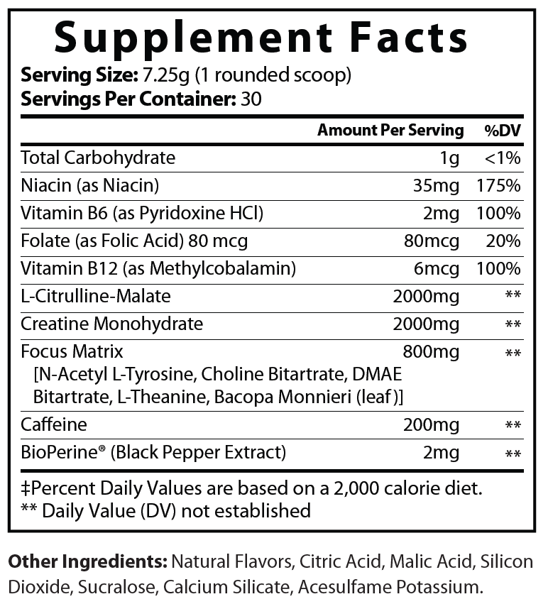 IgniteX Pre-Workout Formula – Energy + Focus Performance, Lemonade (30 Servings)