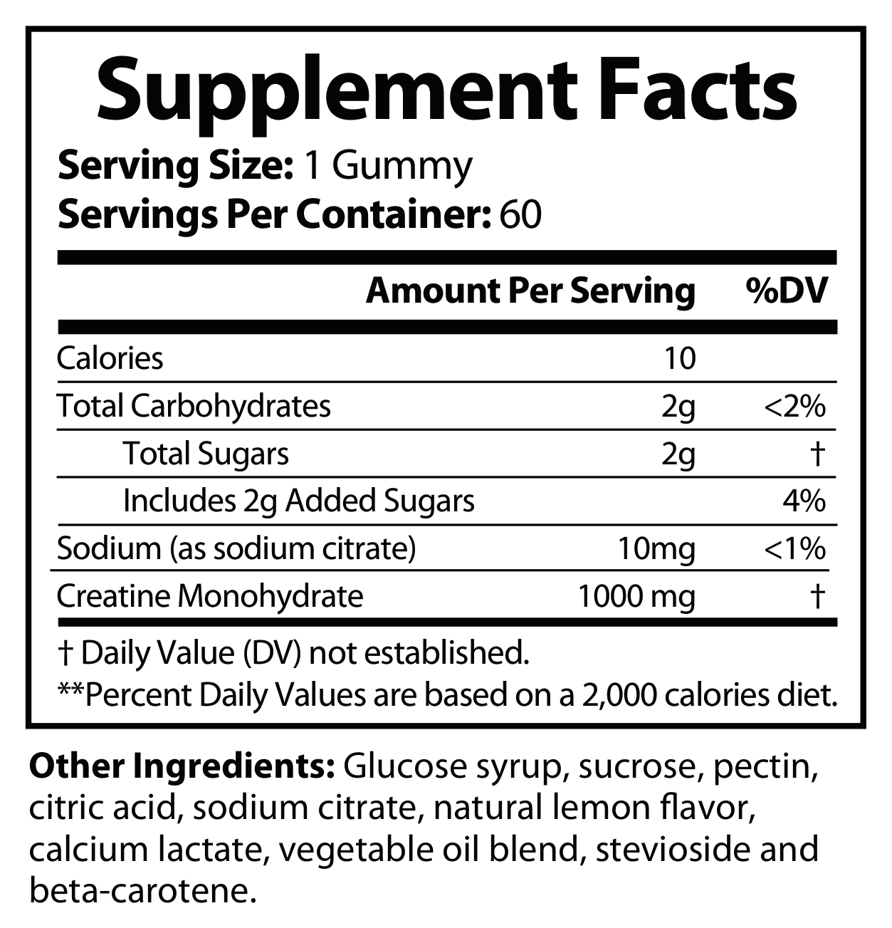 Super Creatine Gummies 1000mg