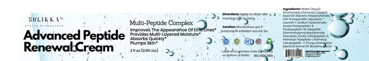 Advanced Peptide Renewal Cream – Multi-Peptide Complex (2 fl oz)