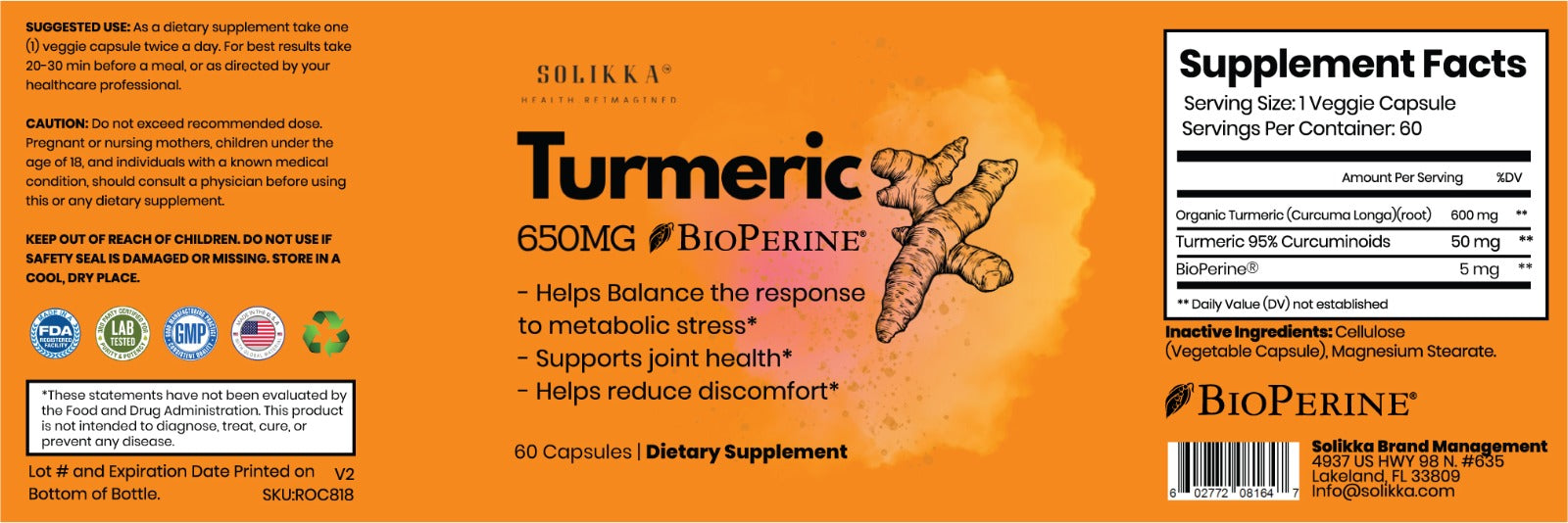Turmeric w/BioPerine-650mg