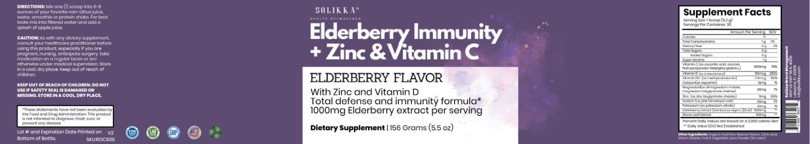 Elderberry Immunity w/ Zinc & Vitamin C