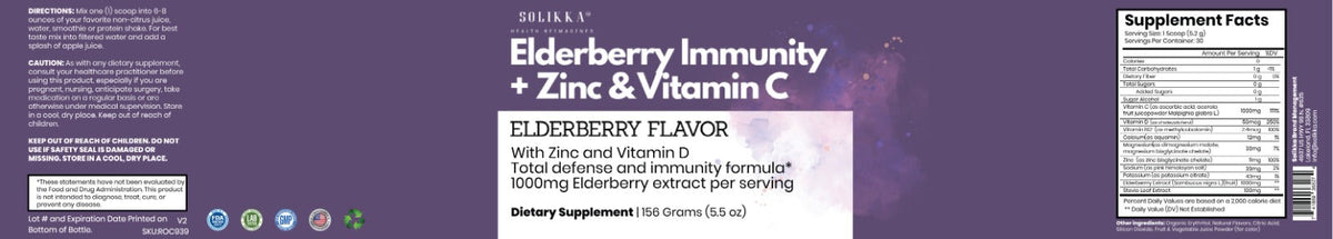Elderberry Immunity w/ Zinc & Vitamin C