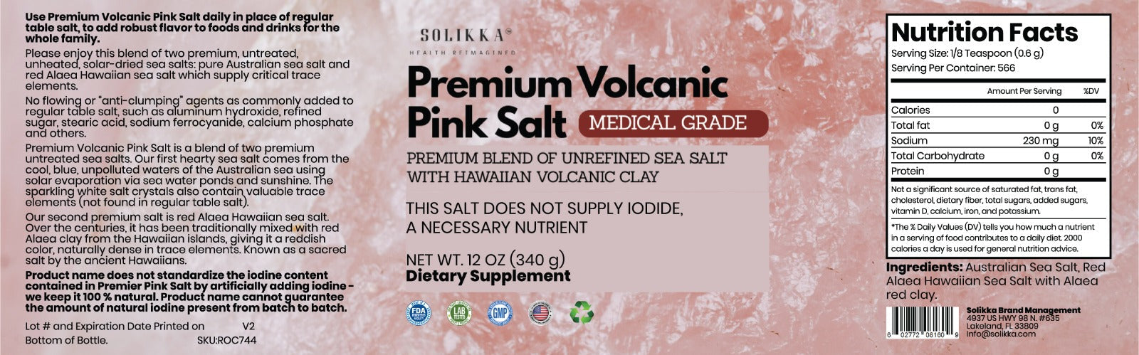 Premium Volcanic Pink Salt Medical Grade