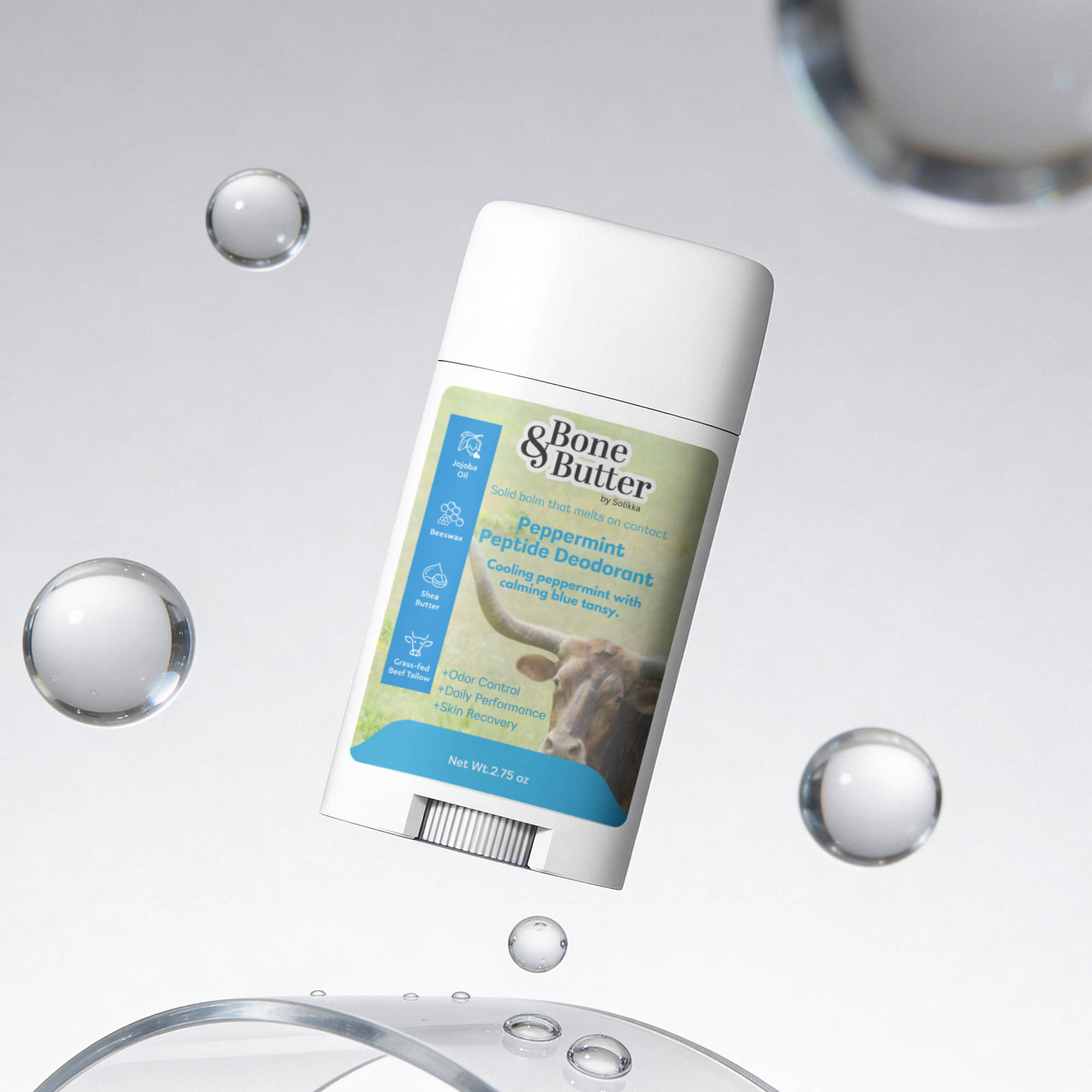 2 Pack Peptide Peppermint Deodorant