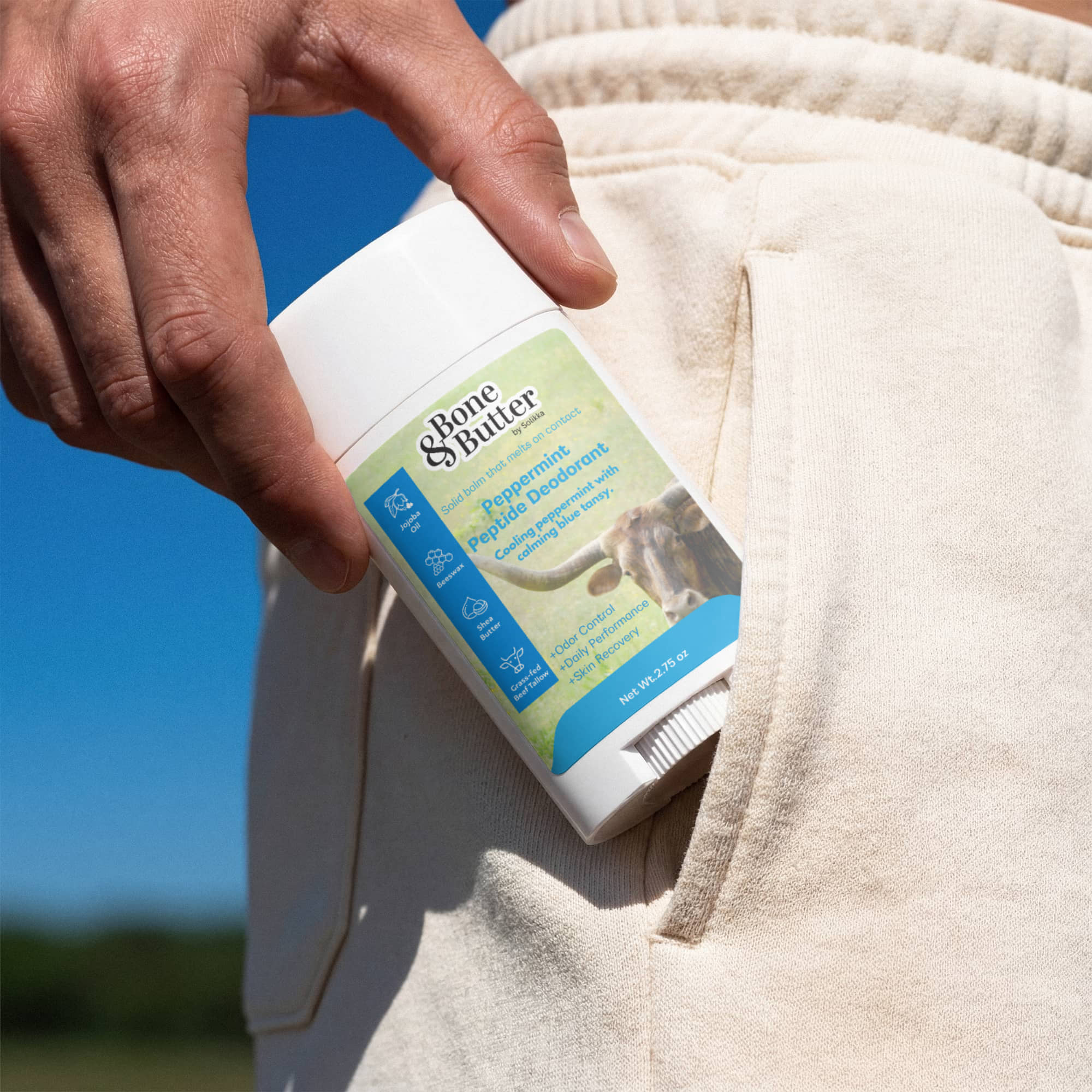 2 Pack Peptide Peppermint Deodorant