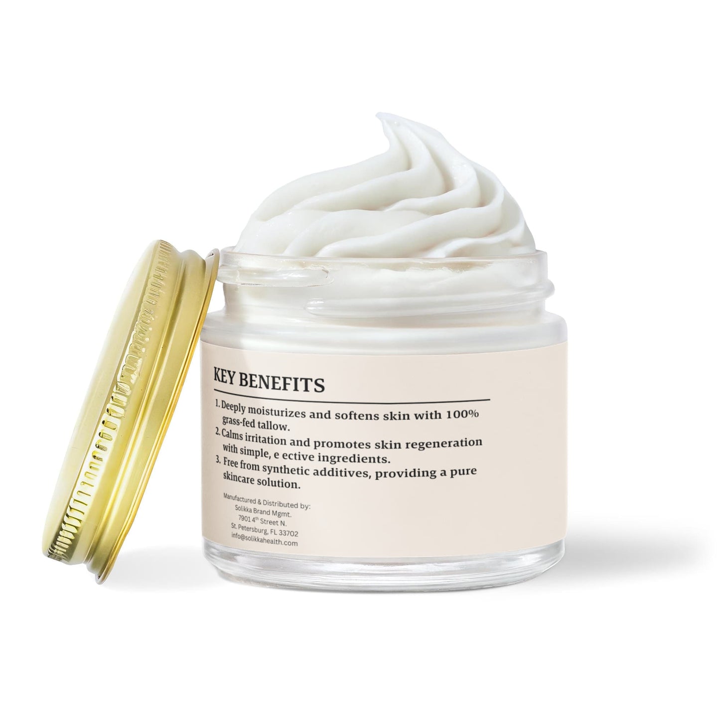 Whipped Grass-Fed Tallow Balm with Vanilla Bean