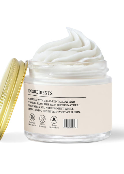 Whipped Grass-Fed Tallow Balm with Vanilla Bean