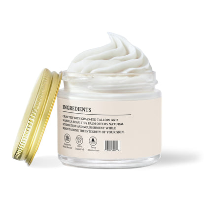 Whipped Grass-Fed Tallow Balm with Vanilla Bean