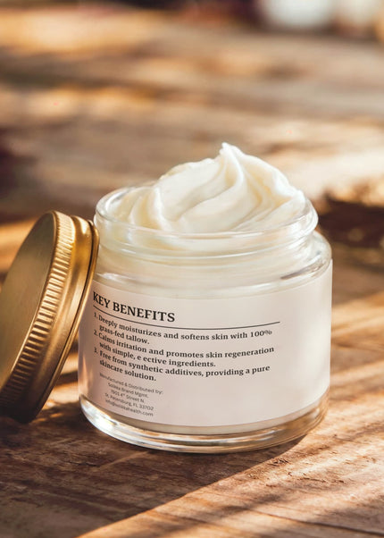 Whipped Grass-Fed Tallow Balm with Vanilla Bean