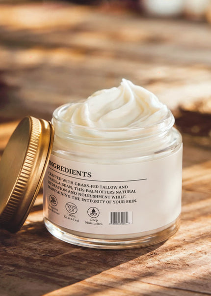 Whipped Grass-Fed Tallow Balm with Vanilla Bean