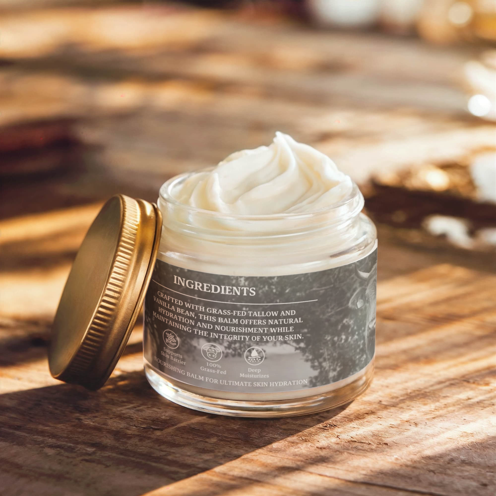 Bone & Butter Whipped Grass-Fed Tallow Balm with Vanilla Bean