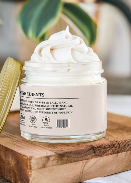 Whipped Grass-Fed Tallow Balm with Vanilla Bean