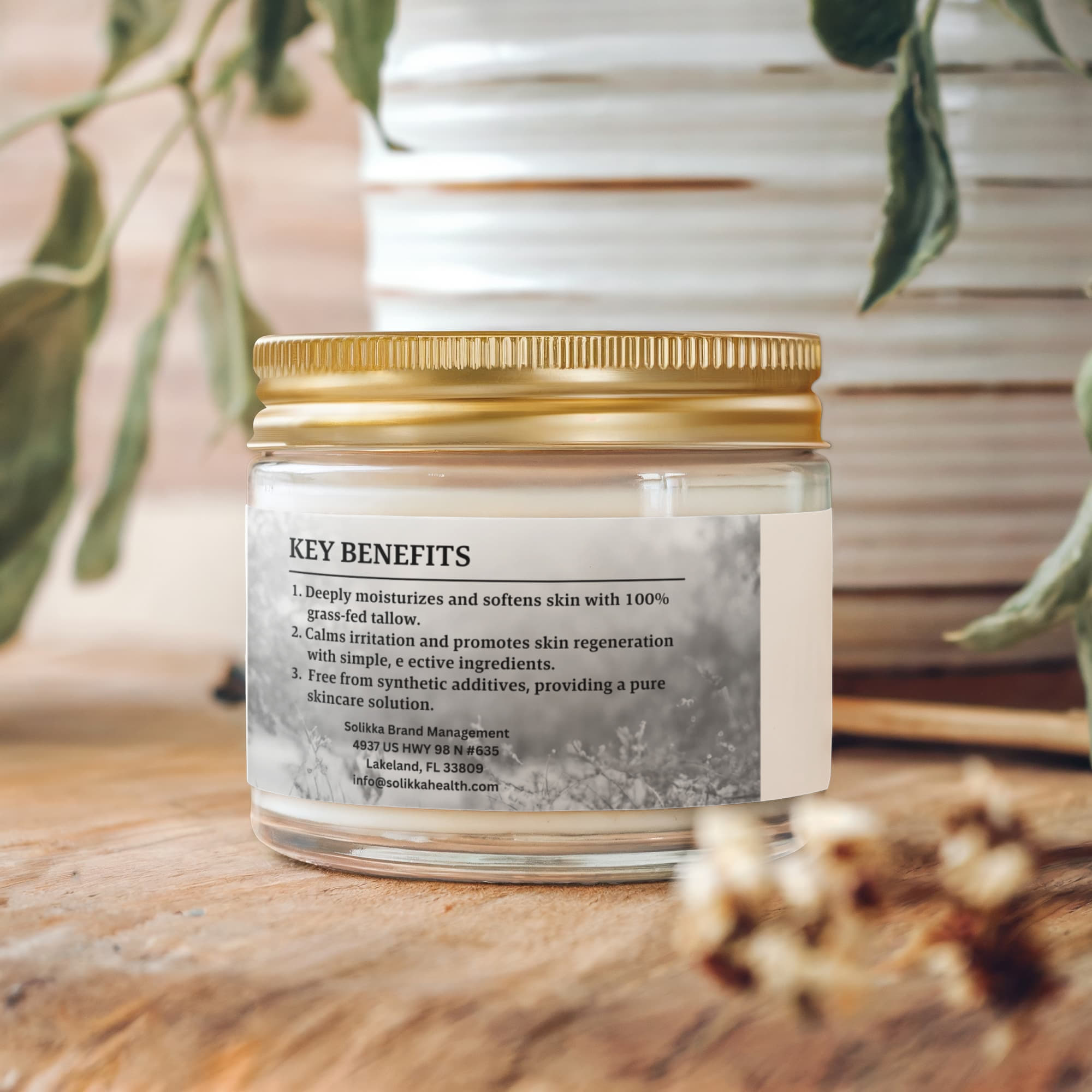 Bone & Butter Whipped Grass-Fed Tallow Balm with Vanilla Bean