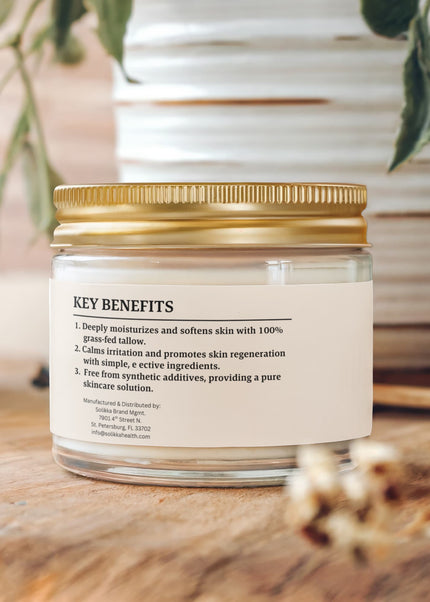 Whipped Grass-Fed Tallow Balm with Vanilla Bean