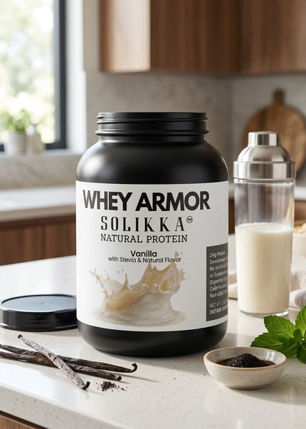 2lb Whey Armor Natural Protein Vanilla w/Stevia & Natural Flavor Non-GMO
