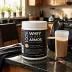 100% Whey Armor Isolate Protein Powder – Cappuccino Flavor (1 lb / 16 Servings)