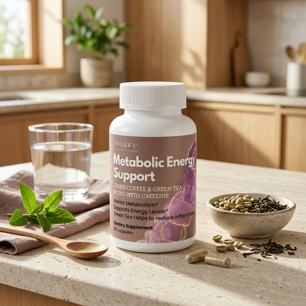 Metabolic Energy Support – Green Coffee & Green Tea Blend with Caffeine (60 Capsules)