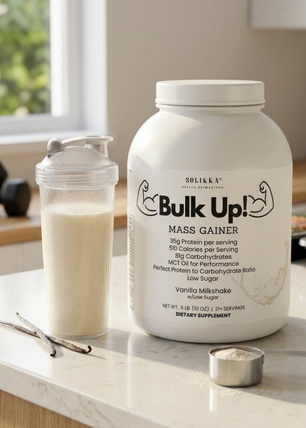 6lb Bulk Up! Mass Gainer Vanilla Milkshake w/Low Sugar