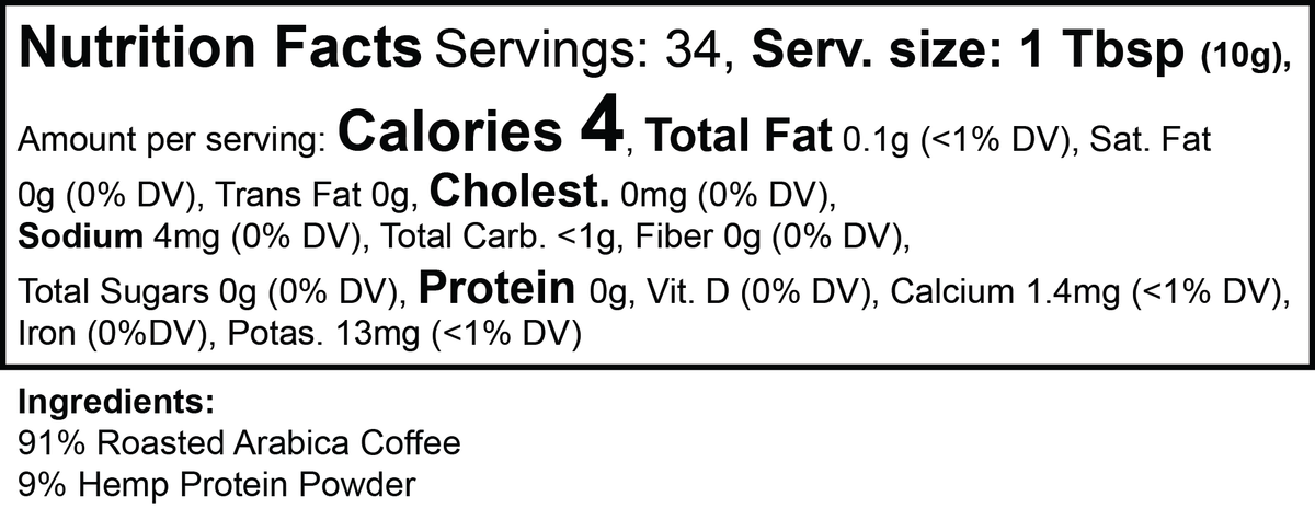 Hemp Harvest Coffee (Medium Roast) 12 Oz