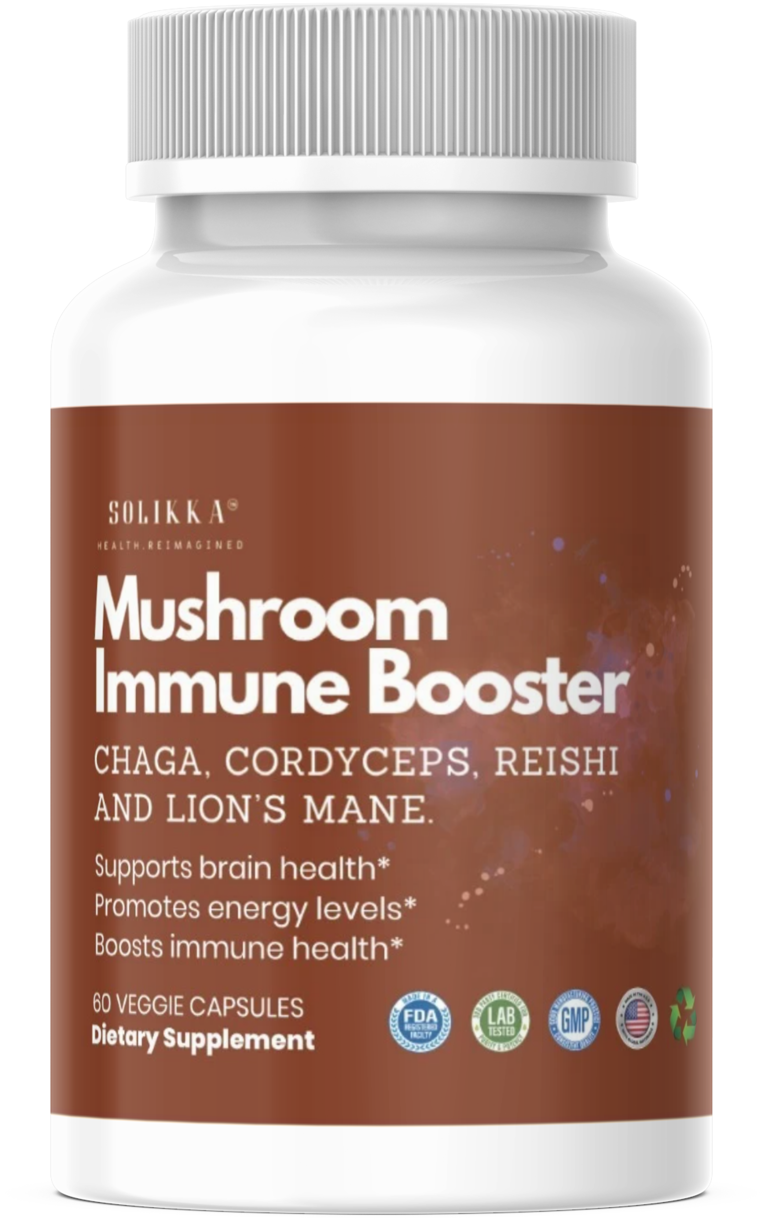 Mushroom Immune Booster Chaga, Cordyceps, Reishi and Lion’s Mane