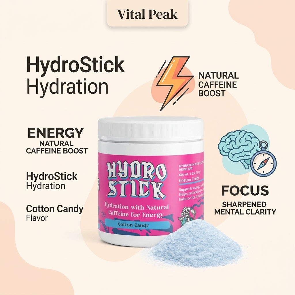 HydroStick Hydration w/ Natural Caffeine (Cotton Candy) 4.2 oz