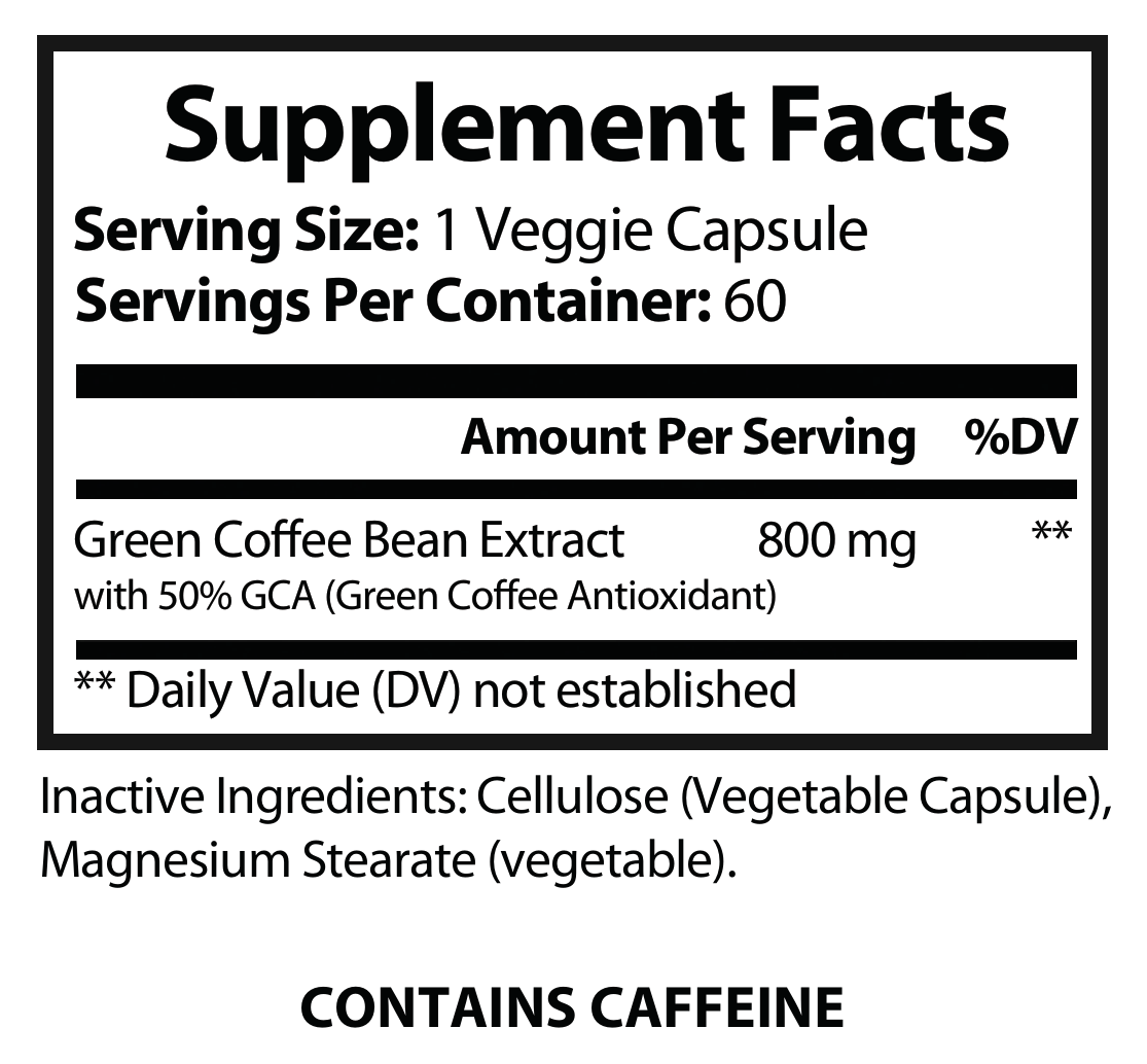 Green Coffee Bean w/GCA - 800mg